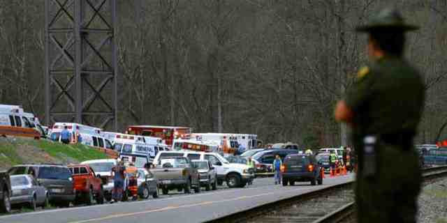 Scene near Upper Big Branch mine after explosion, April 5, 2010/Jon C. Hancock, AP, MSNBC, msnbc.com Scene near Upper Big Branch mine after explosion, April 5, 2010/Jon C. Hancock, AP, MSNBC, msnbc.com