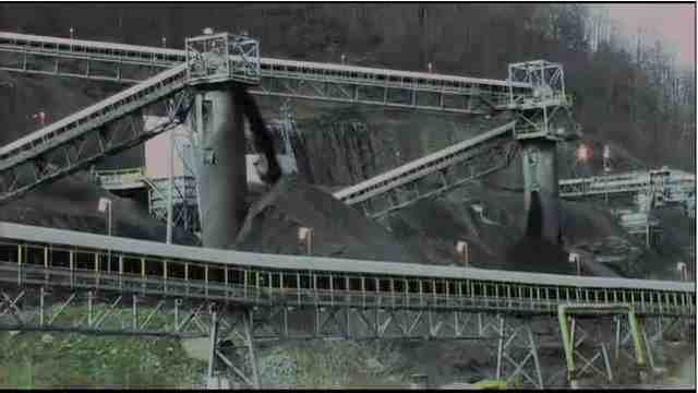 Coal & conveyors, somewhere in WVa, image from video tribute to Judy Bonds, excerpted from “On Coal River”/vimeo.com Coal & conveyors, somewhere in WVa, image from video tribute to Judy Bonds, excerpted from “On Coal River”/vimeo.com