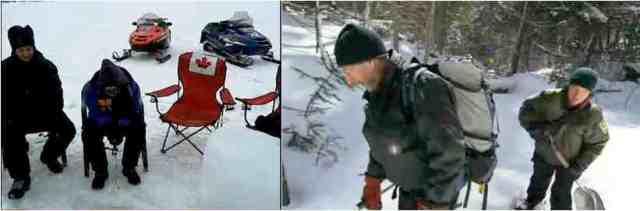 • Friends ice fish in northern Ontario/youtube.com • Martin Olbert & Rick Mercer go bear-tagging in Algonquin Park, Ontario/youtube.com