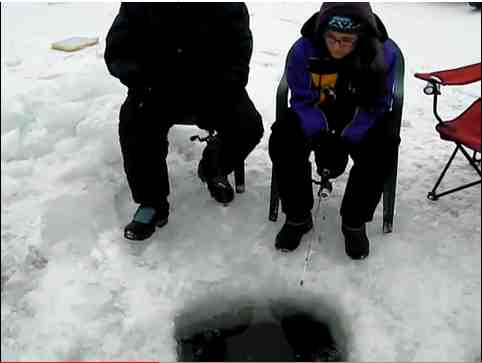 Friends ice fish in northern Ontario/youtube.com