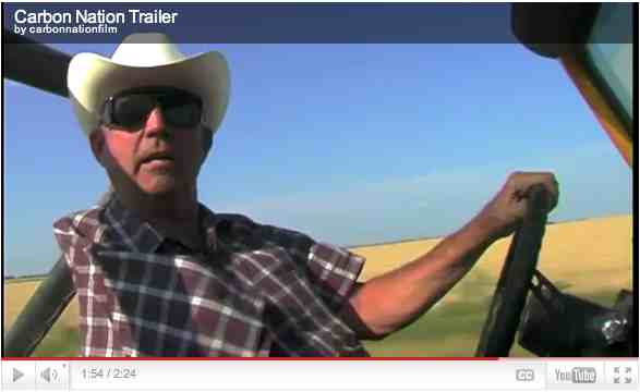 Cliff Etheredge, wind farmer, Roscoe, TX, image from trailer for “Carbon Nation”/carbonnationthemovie.com