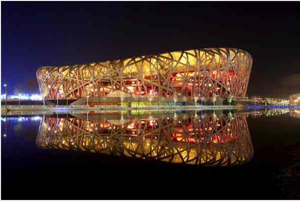 National Stadium, Beijing, China, Earth Hour, March 27, 2010/Janek Zdzrski, WWF, photoshoptutorials.ws