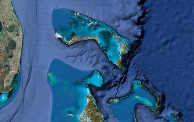 Satellite image of the Bahamas, undated/Google maps, mapsgoogle.com
