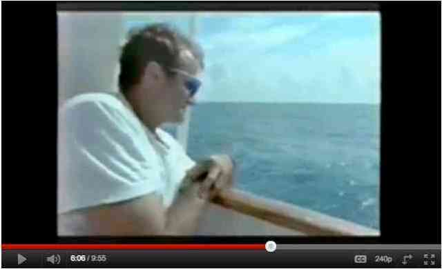 Robin Williams aboard RV Stenella, Bahamas, 1992/“In the Wild: Dolphins with Robin Williams,” PBS, Part 3, 1 of 3, youtube.com