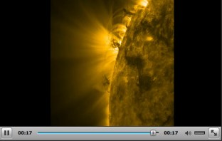 Giant tornadoes, aka "Plasma Indirections," on Sun's surface, Feb 7-8, 2012/NASA Solar Dynamics Observatory