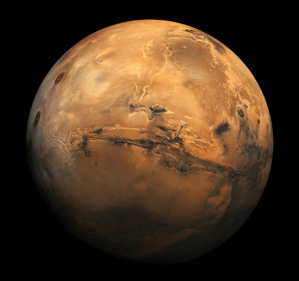 Composite view of Mars from NASA Orbiter images/NASA, National Geographic 