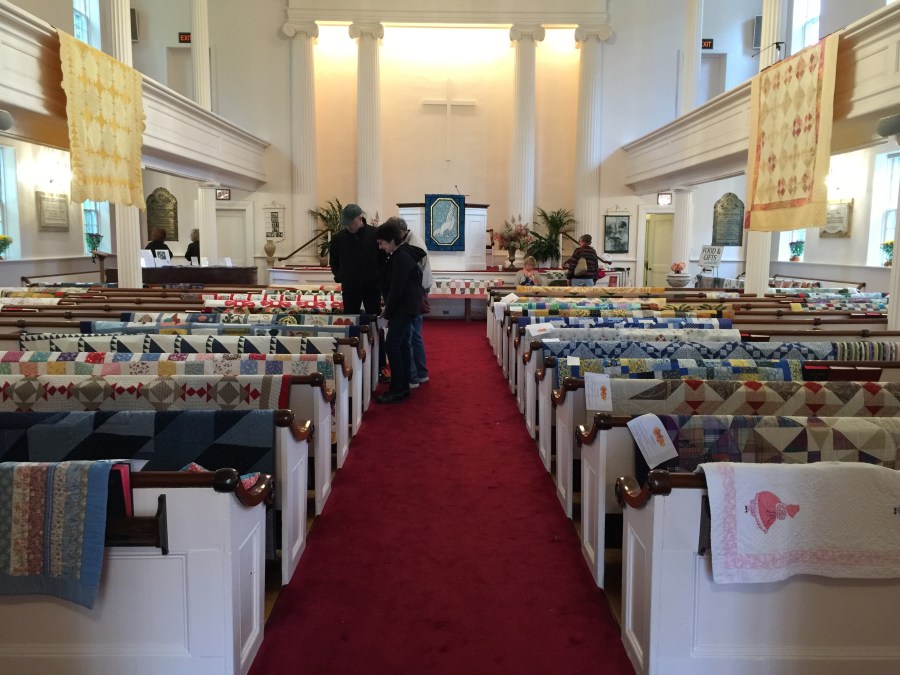 Quilt exhibit, Salisbury Congregational Church, Salisbury CT, Saturday Oct. 6, 2018