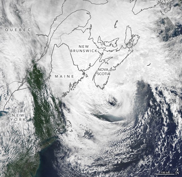 Dorian around midday Saturday, September 7, 2019 / NASA / Click image for more information.