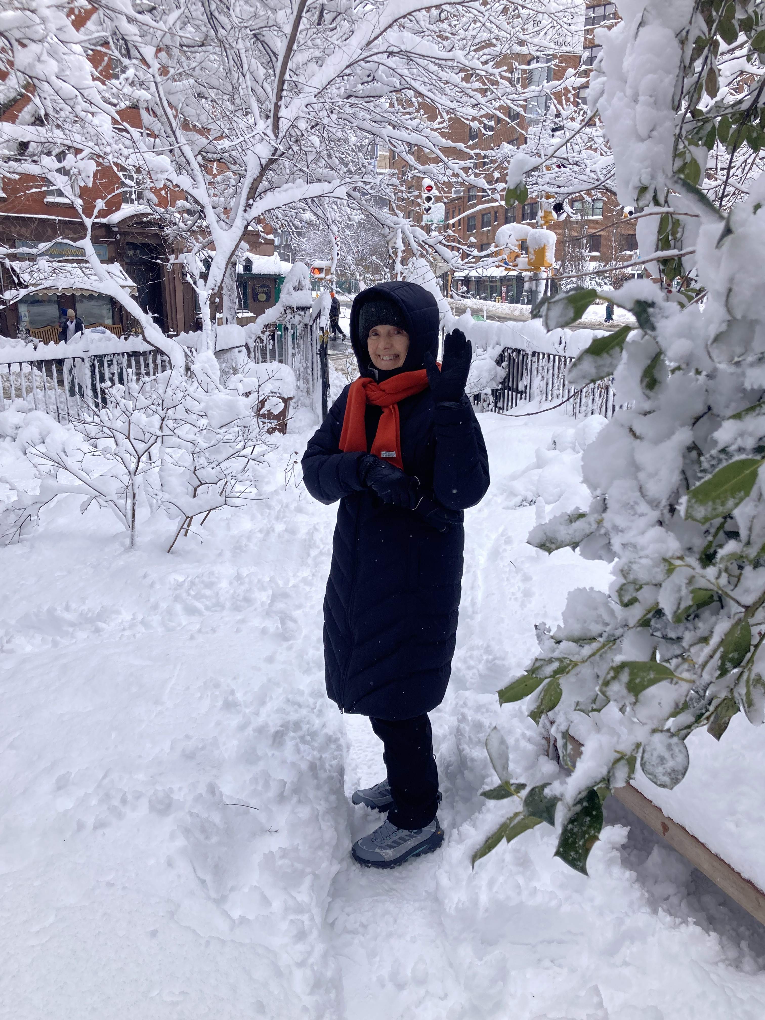 Gini in Jane Street Garden, Greenwich Village NYC, 2:08 p.m., Monday February 23, 2026 / Marc Wallace