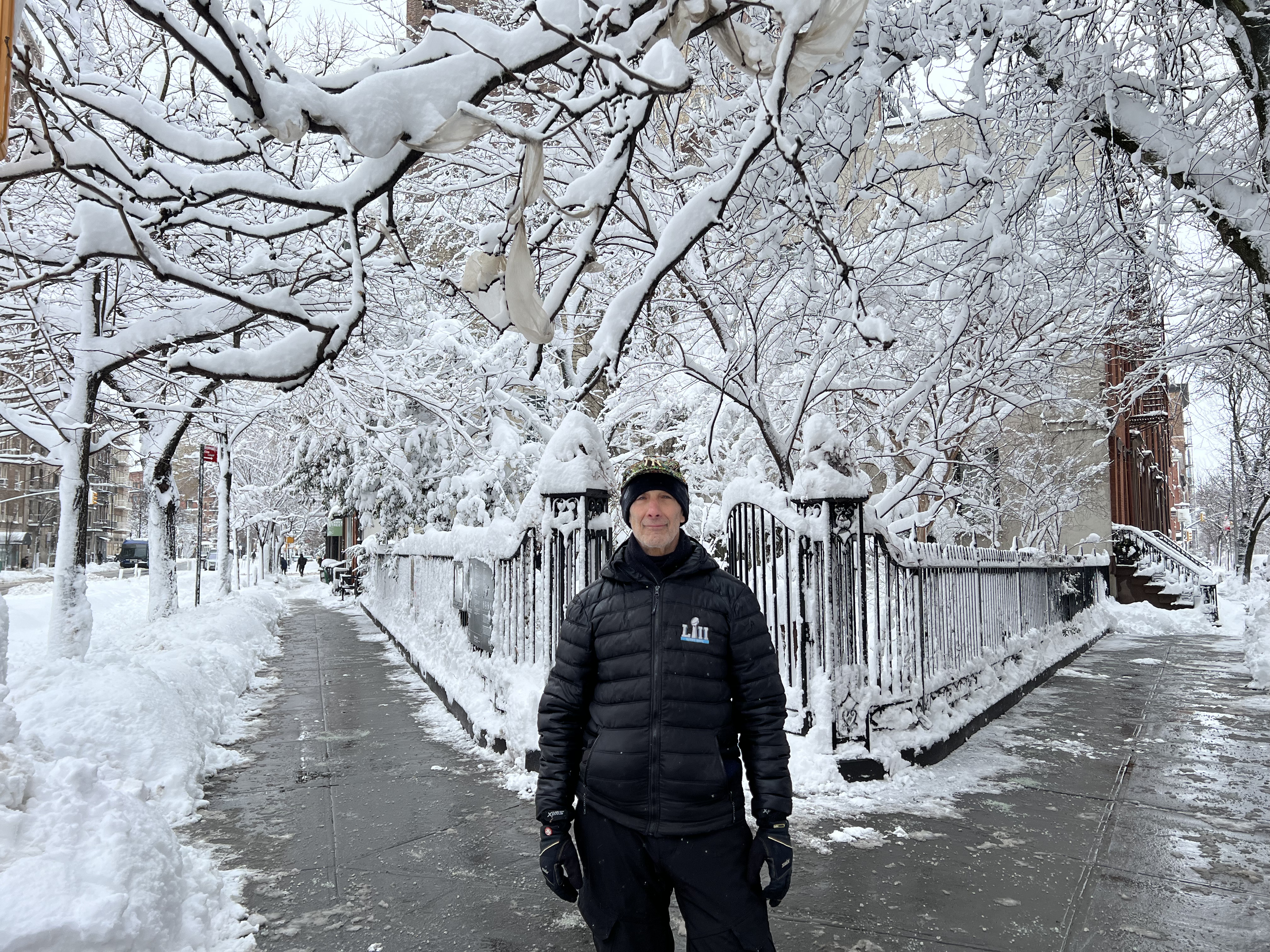 Marc at Jane Street Garden, Greenwich Village NYC, 2:04 p.m., Monday, February 23, 2026 / Gini Kopecky Wallace