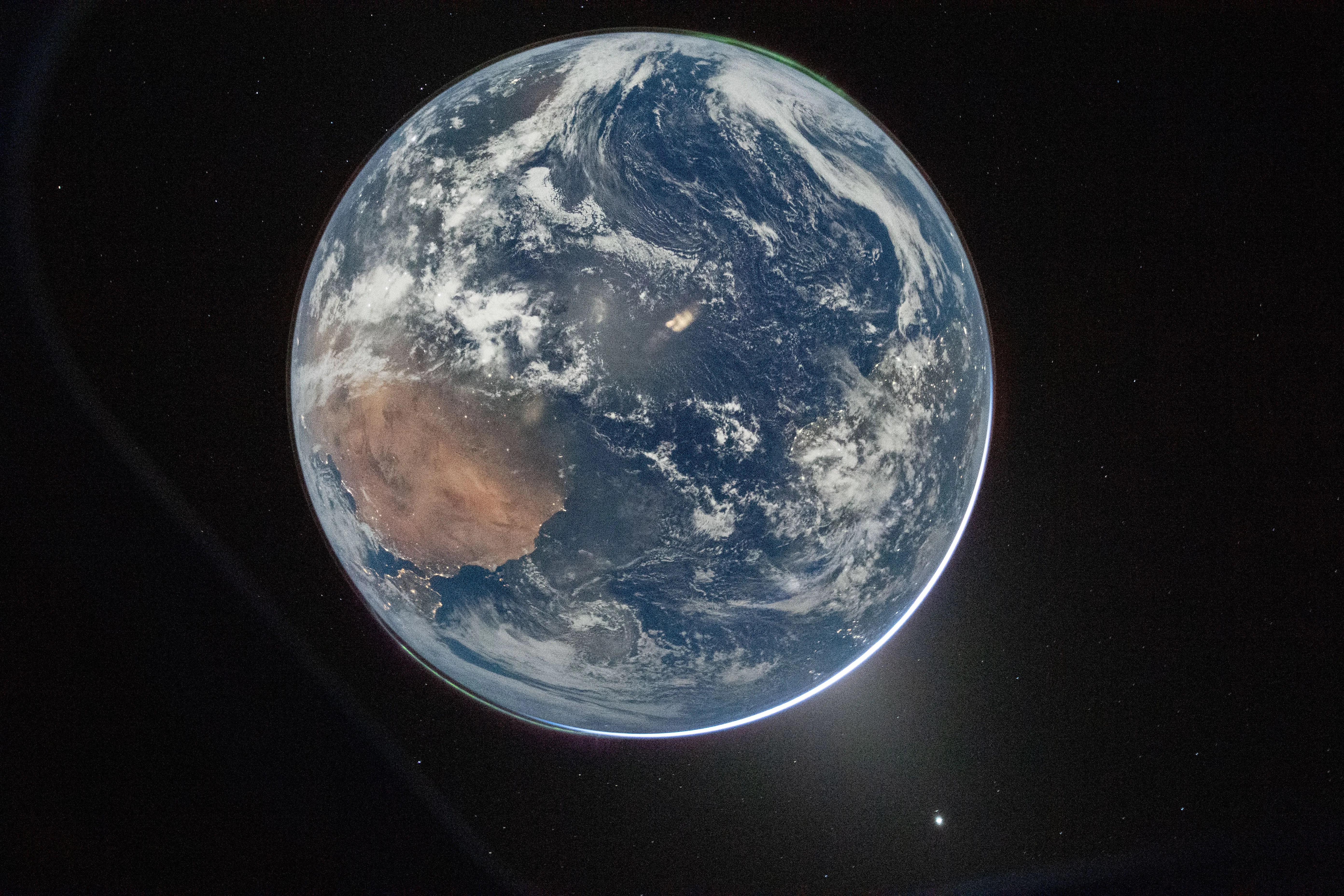 Earth from Space / Photo by Artemis II Commander Reid Wiseman from Orion Spacecraft, April 2, 2026 / NASA / Click to learn more.